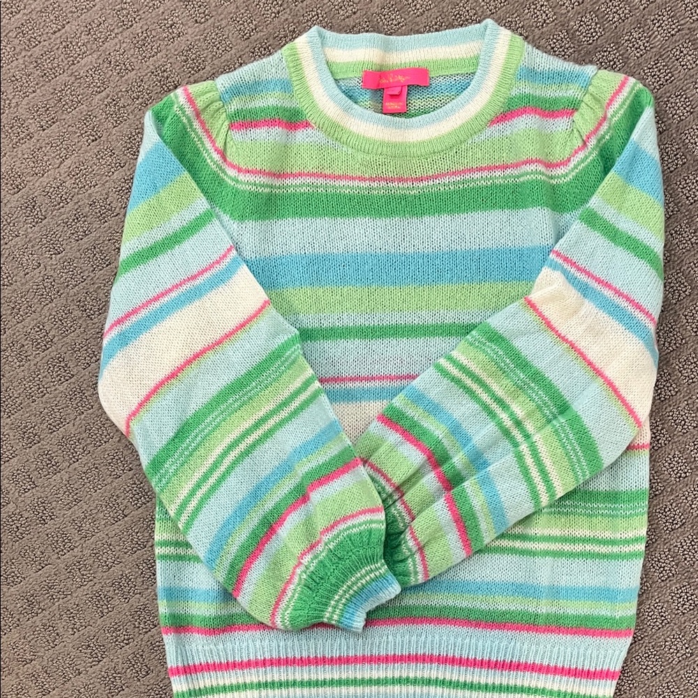 Lilly Pulitzer Pastel Striped Crewneck Sweater